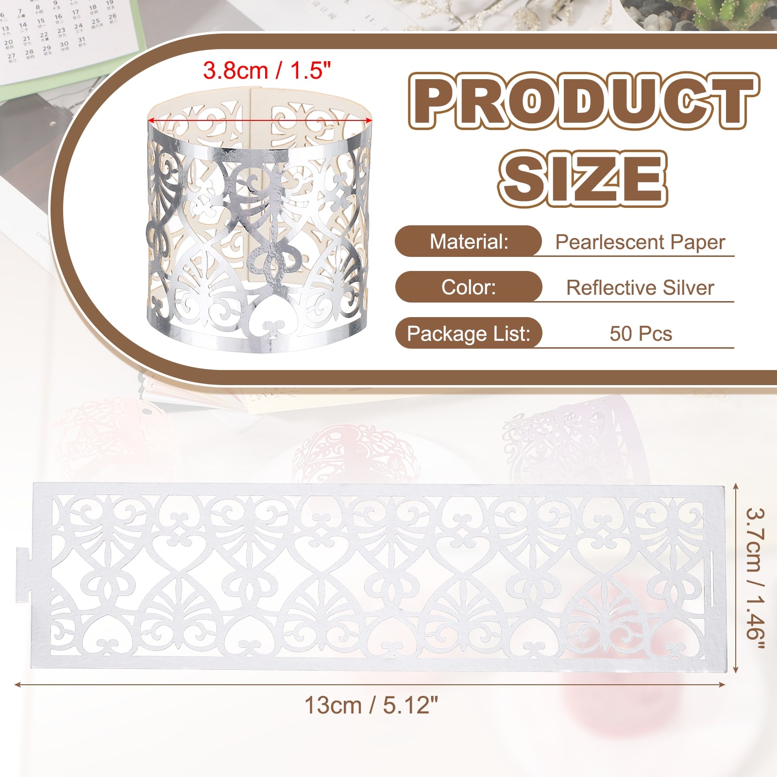 Candle Wraps, Laser Cut Votive Candles Holder Wraps for LED Tealight Candles, Tea Light Wrap Lampshade for Elegant