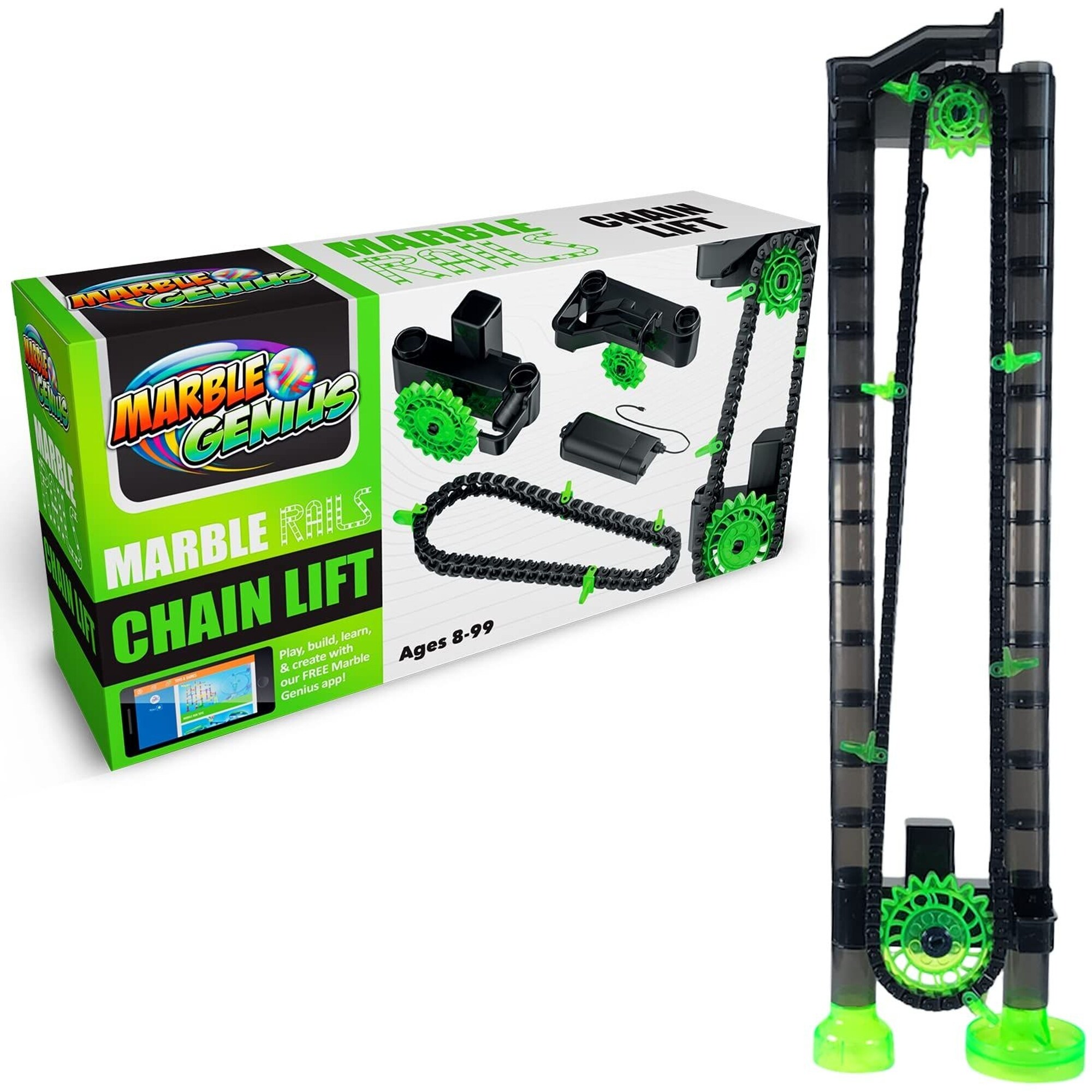 Marble Genius Marble Rails Automatic Chain Lift, Rails Chain Lift
