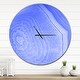 preview thumbnail 9 of 8, Designart 'Dark Blue Agate Structure' Oversized Modern Wall CLock