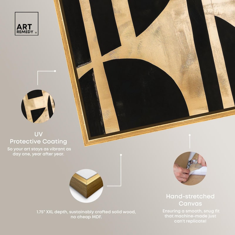 Noir and Gold II Canvas by Art Remedy