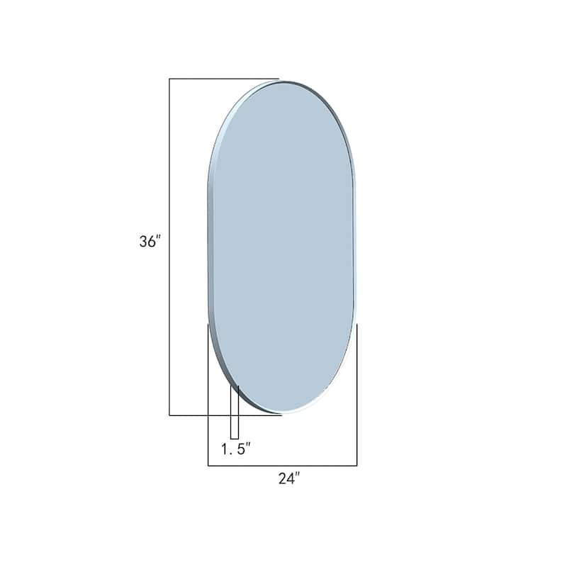 24'' Oval LED Lighted Accent Bathroom/Vanity Wall Mirror