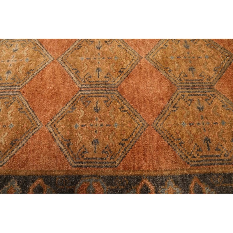 ECARPETGALLERY Hand-knotted Finest Agra Jaipur Copper Wool Rug - 2'6 x 7'10