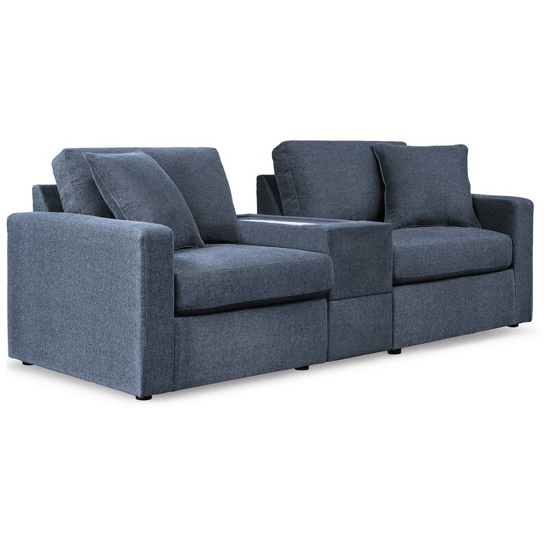 Signature Design by Ashley Modmax Dark Blue 3-Piece Sectional - 93"W x 37"D x 36"H