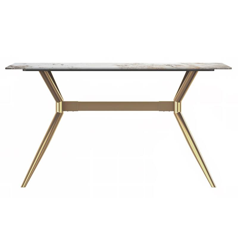 Elega Rectangular Dining Table with Sintered Stone/Glass Top