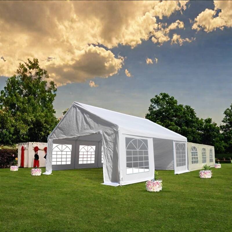 20x20 Feet Party Tent Heavy Duty Marquee Canopy Outdoor Wedding tent Carport Events Shelter Tent for Parties BBQ