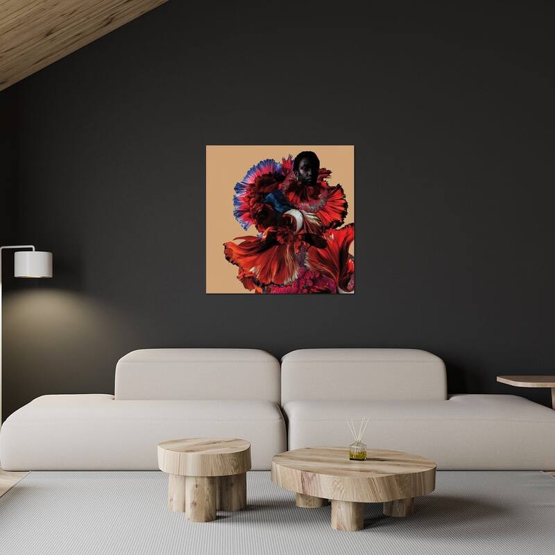 Deconstructed Rose Print On Acrylic Glass by Lolita Lorenzo