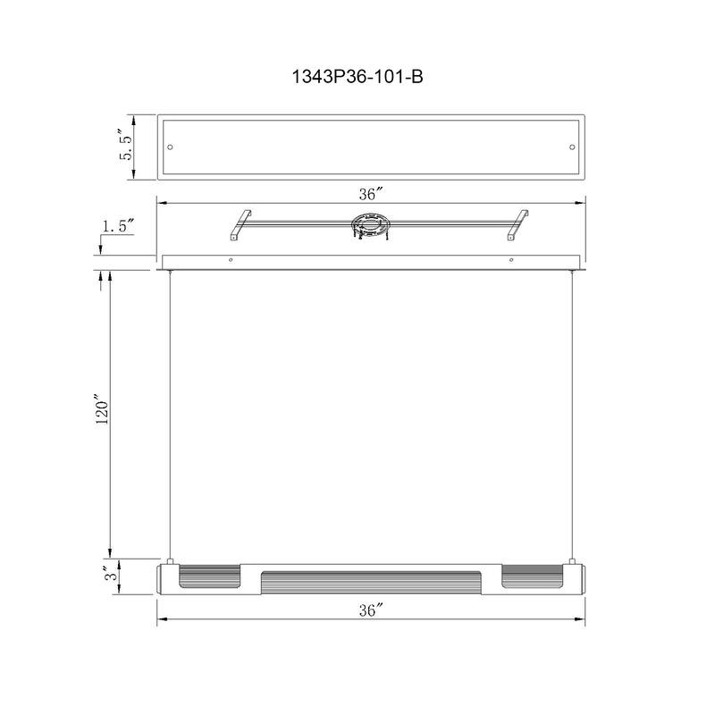 Neva Integrated LED 36in Black Chandelier