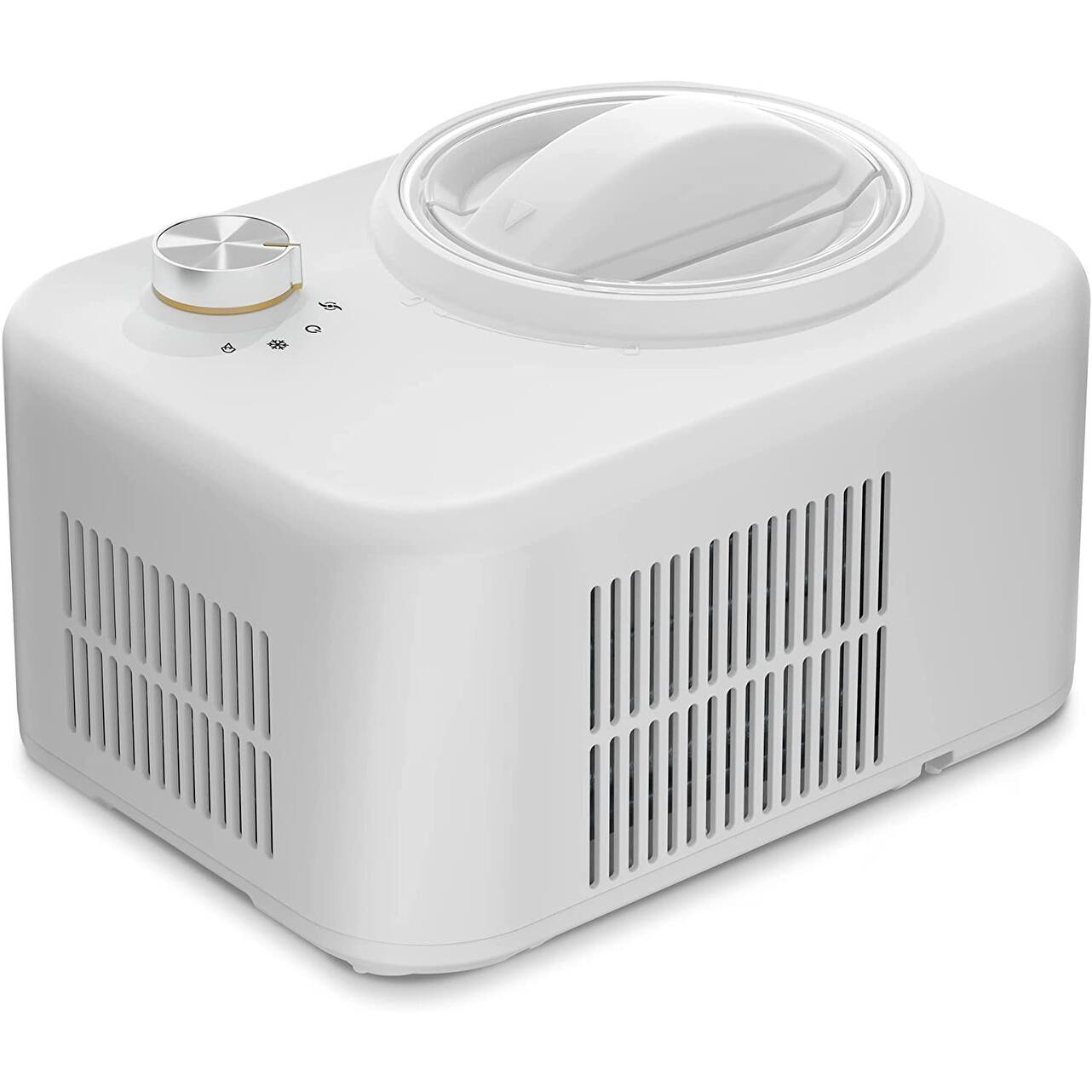 Ice Cream Maker with Compressor,No Prefreezing Electric Automatic Ice