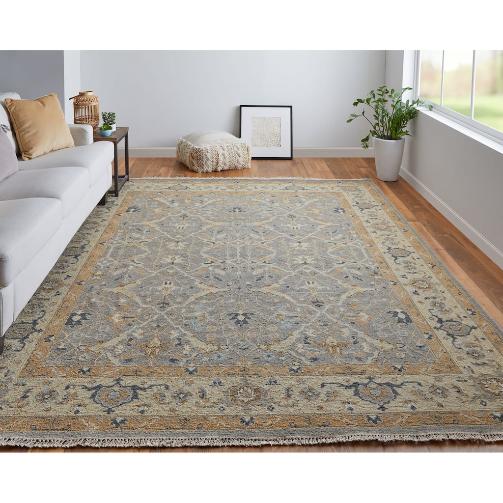 Grand Bazaar Aleska Hand Knotted Oriental Traditional Area Rug