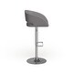 preview thumbnail 33 of 92, Chrome Upholstered Height-adjustable Rounded Mid-back Barstool