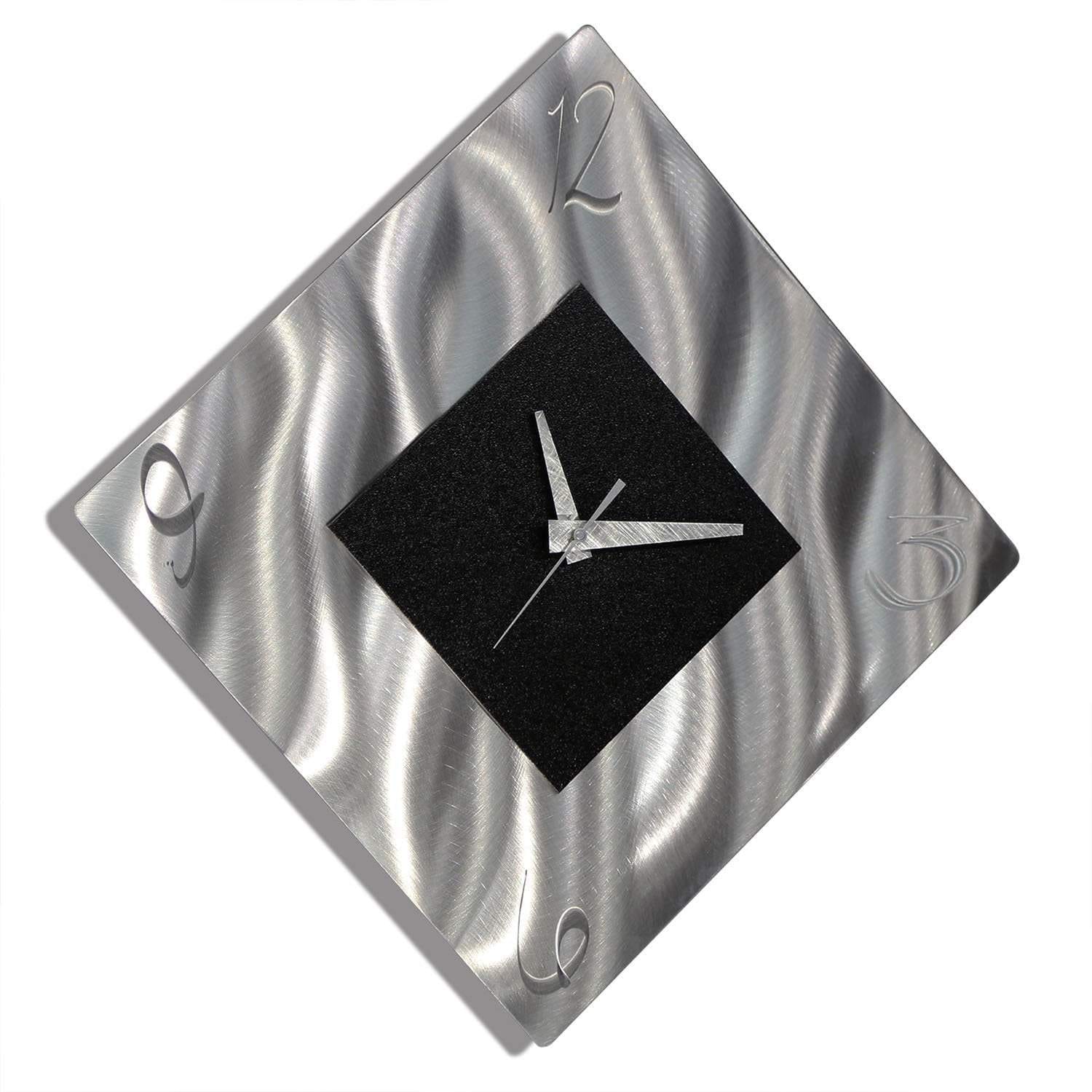Shop Statements2000 Abstract Metal Wall Clock Art Modern Accent Decor By Jon Allen 17 X 17 Overstock 12413932