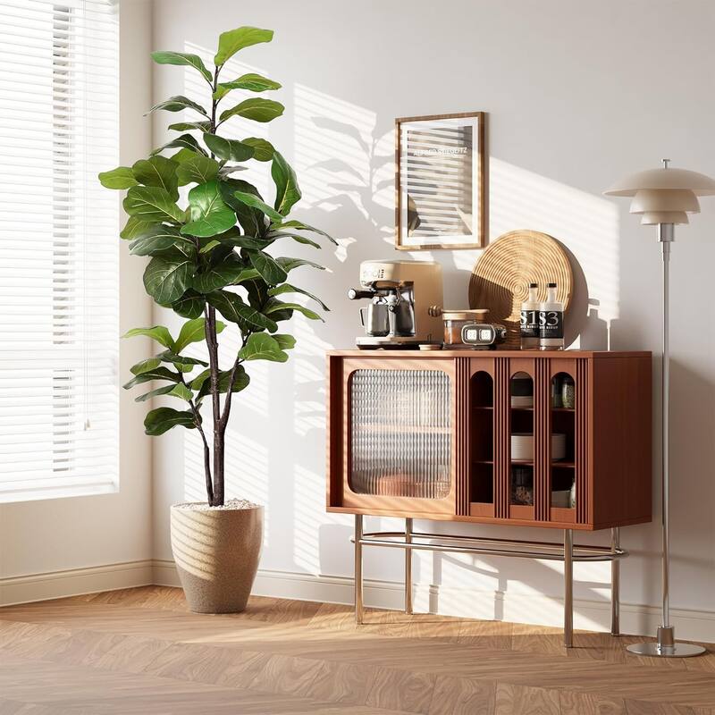 Artificial Fiddle Leaf Fig Tree Tall Fake Tree Faux Plants Indoor Ficus