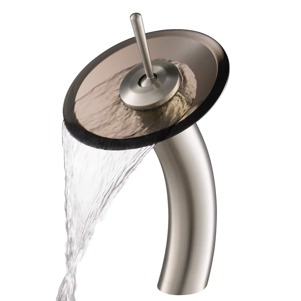 Kraus Waterfall Single Hole Vessel Bathroom Faucet