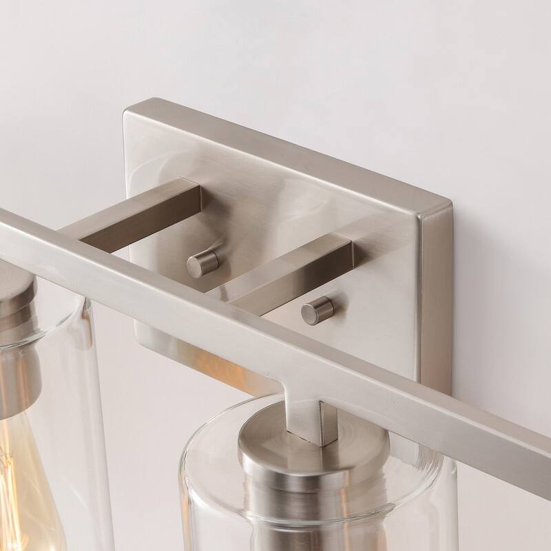 KAWOTI 28.75in 4-Light Bathroom Vanity Light with Clear Glass Shade