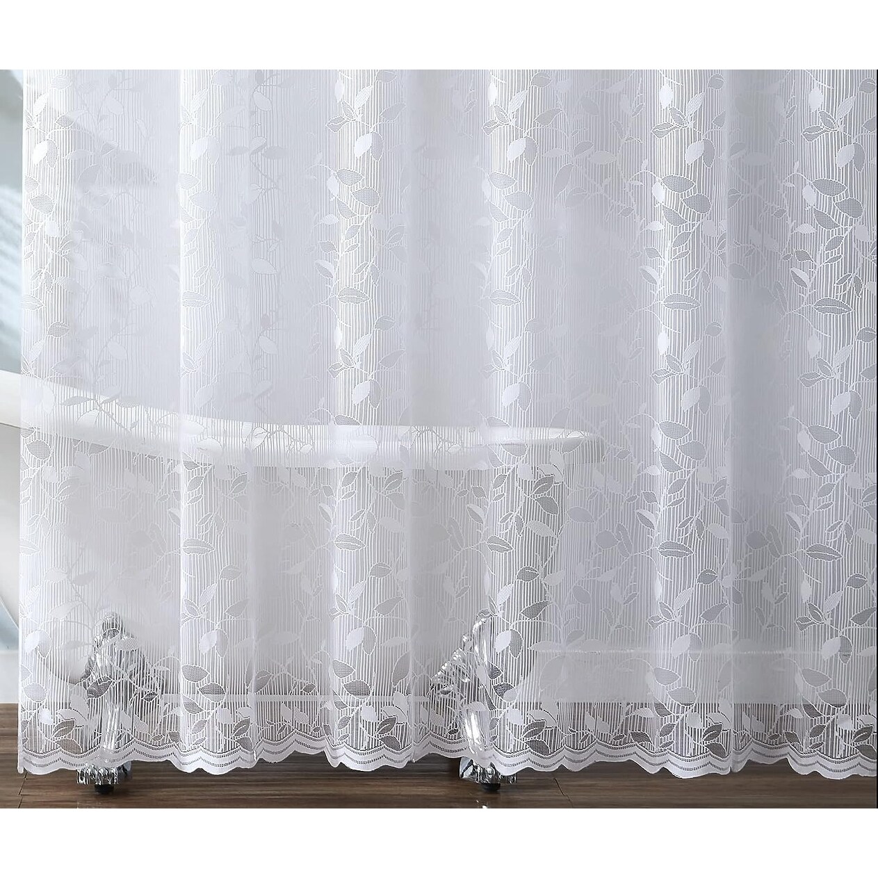 Shower curtain hot sale lace
