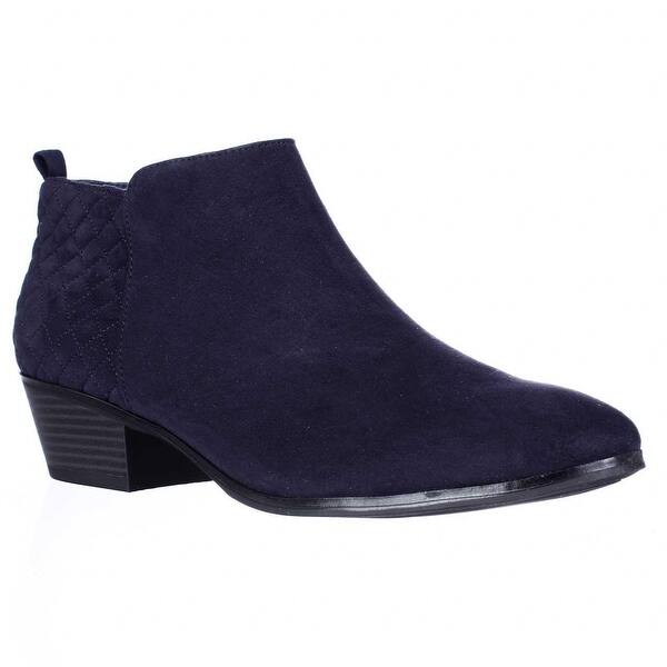 Shop Sc35 Wessley Semi Quilted Short Booties Navy Free Shipping