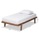 preview thumbnail 8 of 6, Kaia Walnut Brown Finished Wood Twin Size Platform Bed Frame