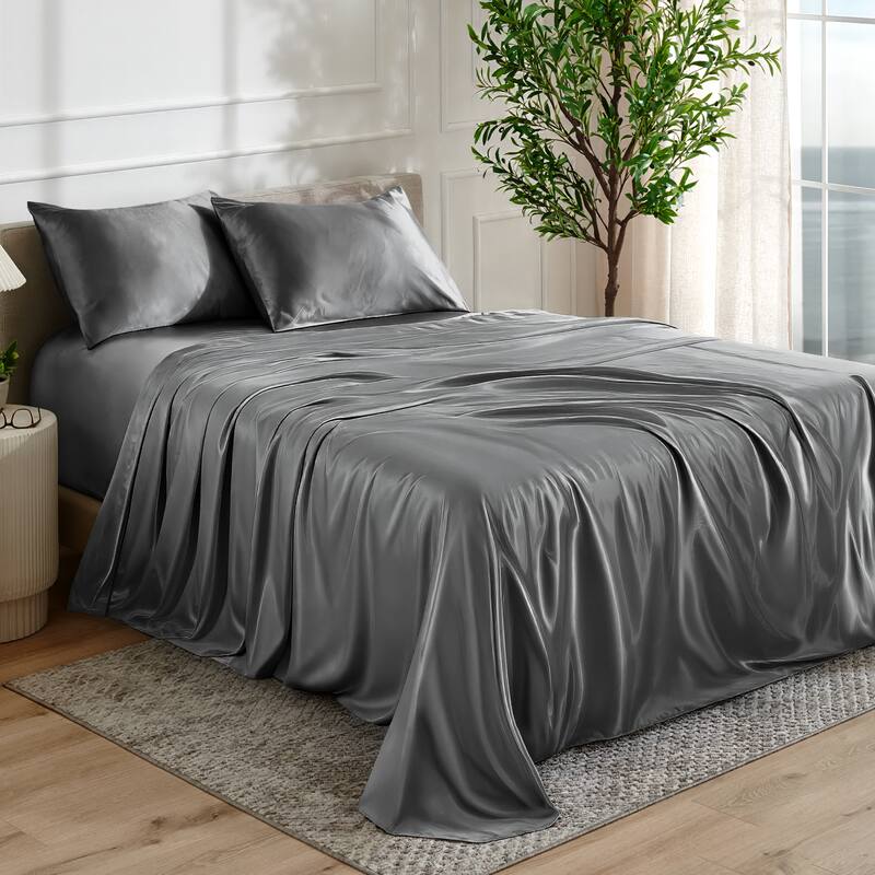 Bare Home Poly Satin Sheet Set