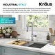 preview thumbnail 156 of 165, Kraus Urbix Industrial Solid Brass Kitchen Faucet