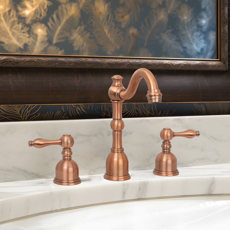Widespread Two-handle Copper Bathroom Faucet