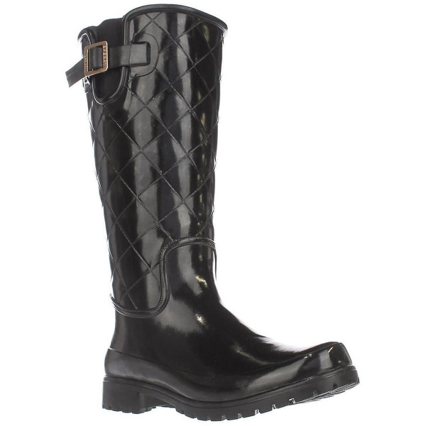 black sperry rain boots