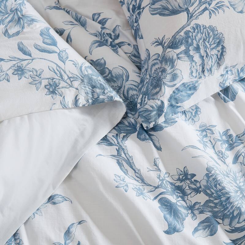 Shabby Chic Floral Toile Comforter Set