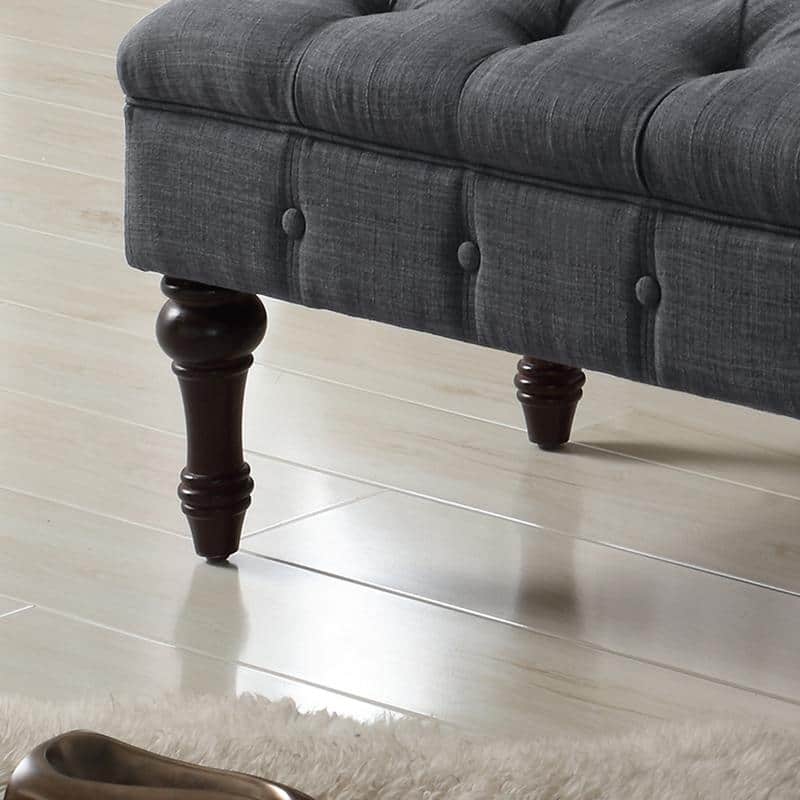 Rosevera Laguerre Tufted Upholstered Ottoman Bench, Bedroom Bench