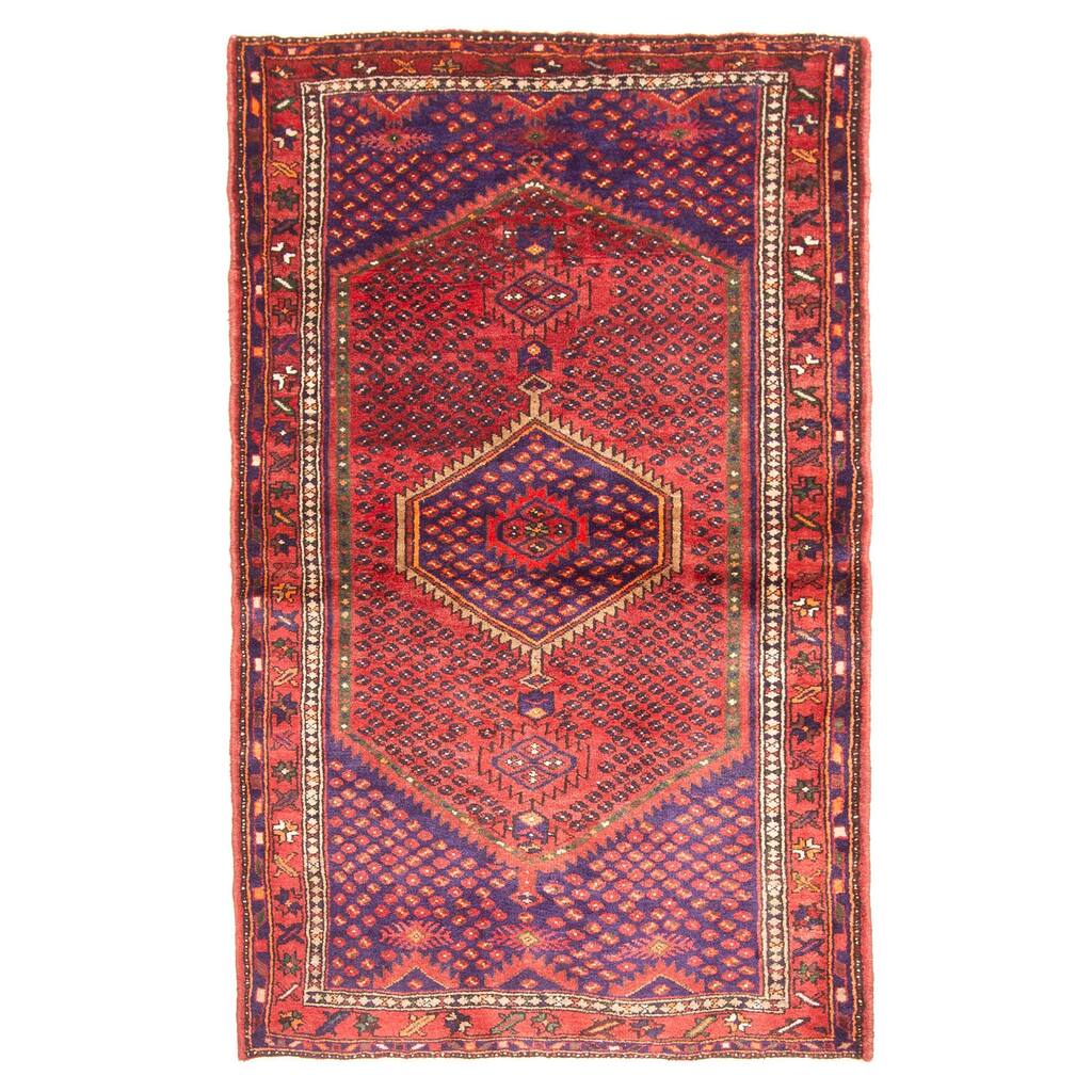 ECARPETGALLERY Hand-knotted Andelz Red Wool Rug - 4'2 x 6'11