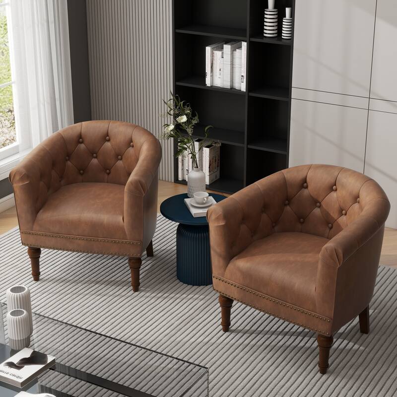 25 " Wide Tufted Accent Chair Armchair