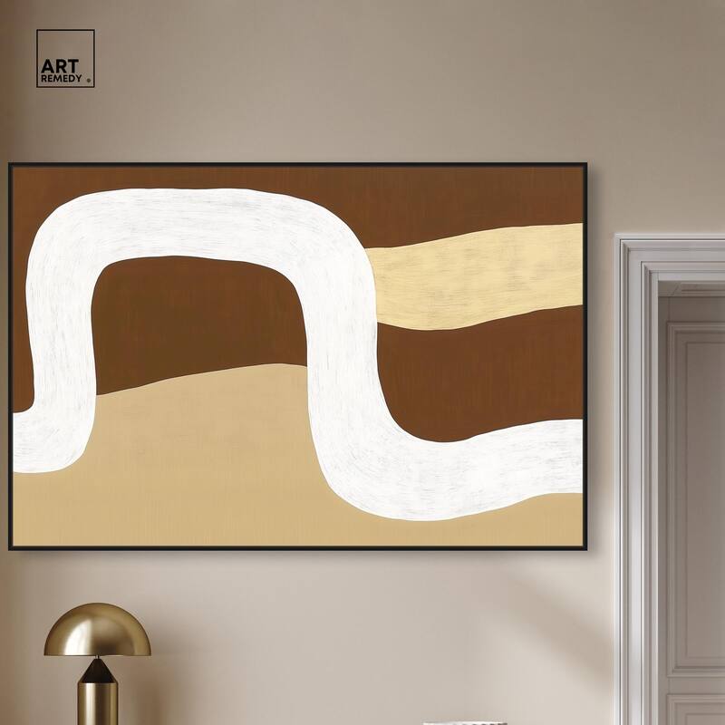 Minimal Wavy II Canvas by Art Remedy