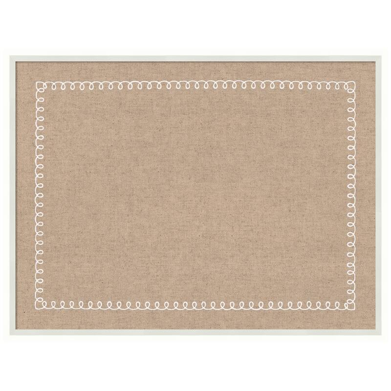 Kate and Laurel Pinboard White Scalloped Edge - 25x19 - Lucie White