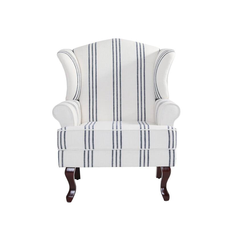 Mid-Century Modern Upholstered Wingback Accent Chair
