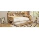 preview thumbnail 17 of 54, Roomfitters Wooden Twin/Full Size Daybed with Storage Shelves, Multi-functional Bed with Twin Size Trundle Bed and Study Desk