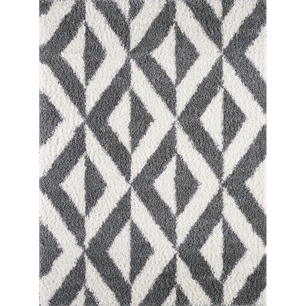 Pax Plush Mid-Century Chevron Shag Area Rug