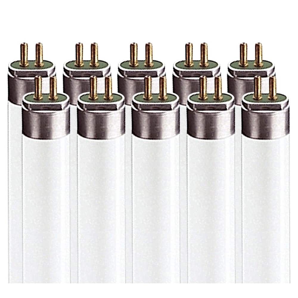 Luxrite 4 FT T5 High Output Fluorescent Tube Light Bulb Daylight 6500K 54-Watt 4200 Lumens G5 Mini Bi-Pin Base 10-Pack