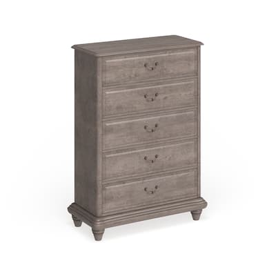 Fusi Rustic Natural Tone Solid Wood 5-Drawer Chest by Furniture of America