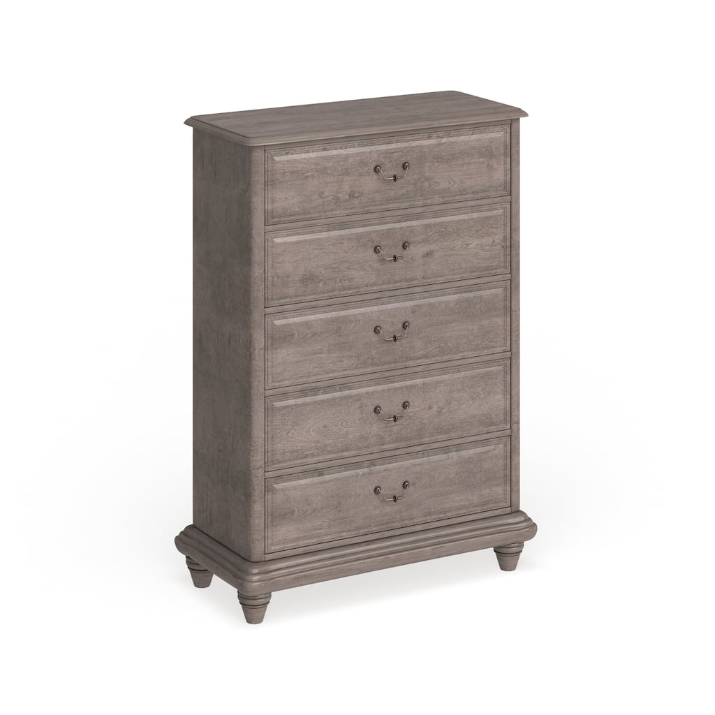 Fusi Rustic Natural Tone Solid Wood 5-Drawer Chest by Furniture of America