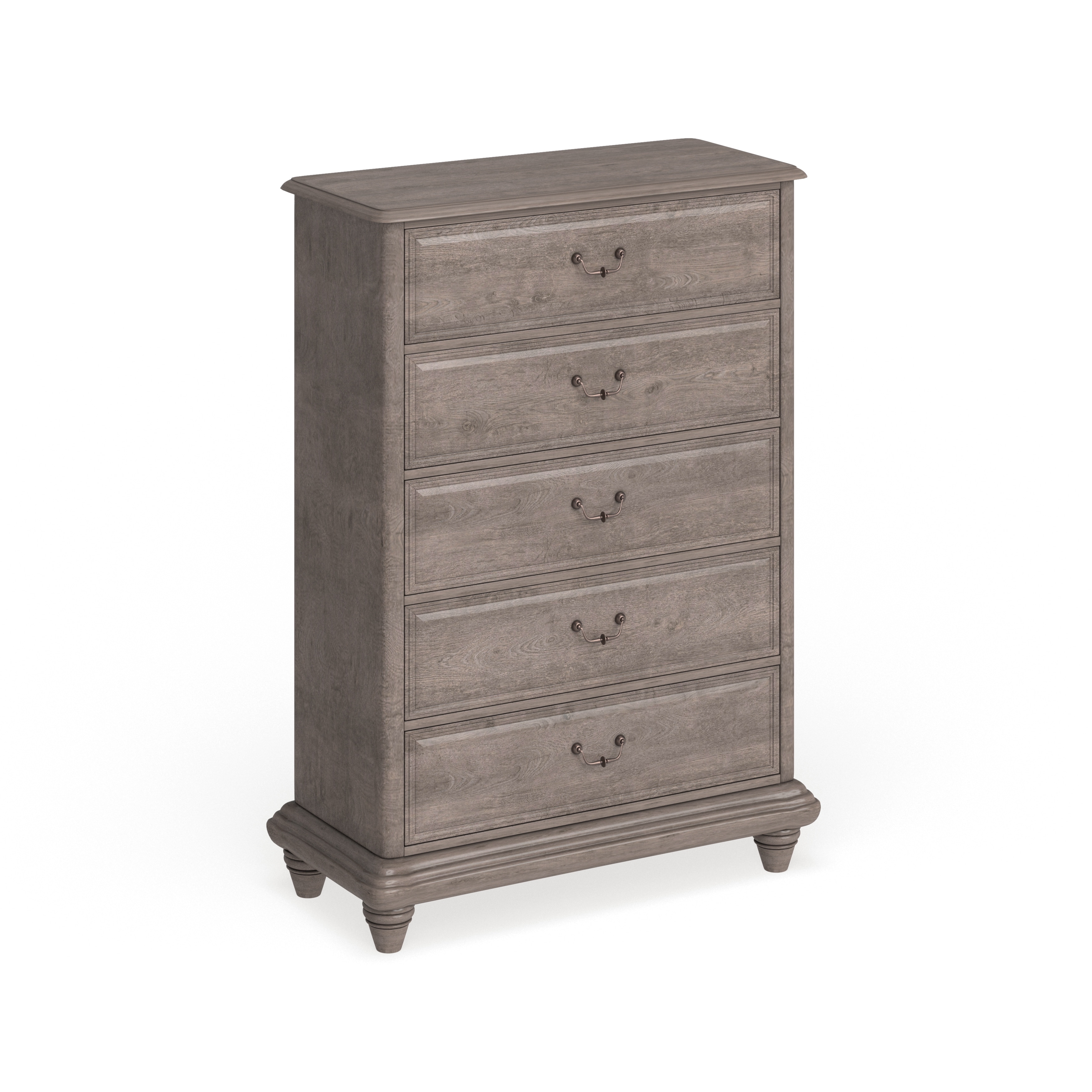 Fusi Rustic Natural Tone Solid Wood 5-Drawer Chest by Furniture of America