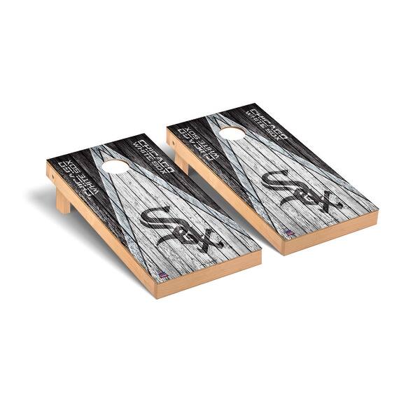 slide 2 of 5, Chicago White Sox MLB Triangle Cornhole Board Set Include Carrying Case