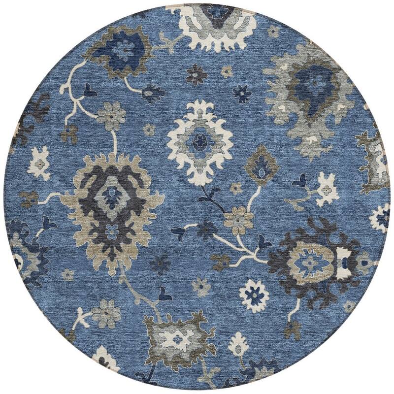 HomeRoots Floral Traditional Rectangle Outdoor Rug