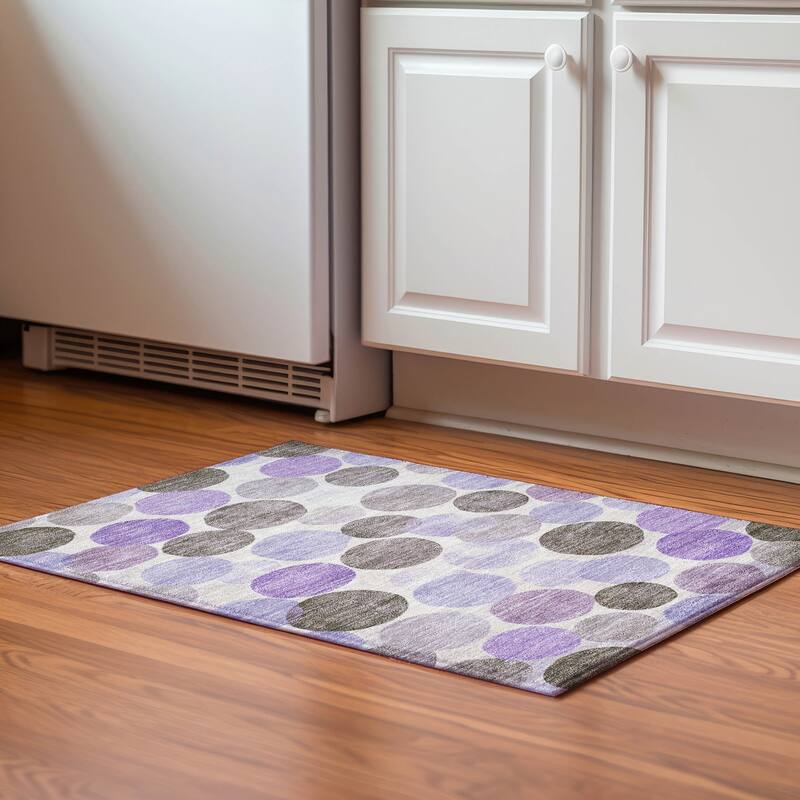 Premium Washable Super Soft Mayfield Rug - Purple - 1'8" x 2'6"