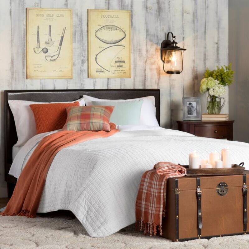 Cottage Home Brighton White Cotton Single Quilt