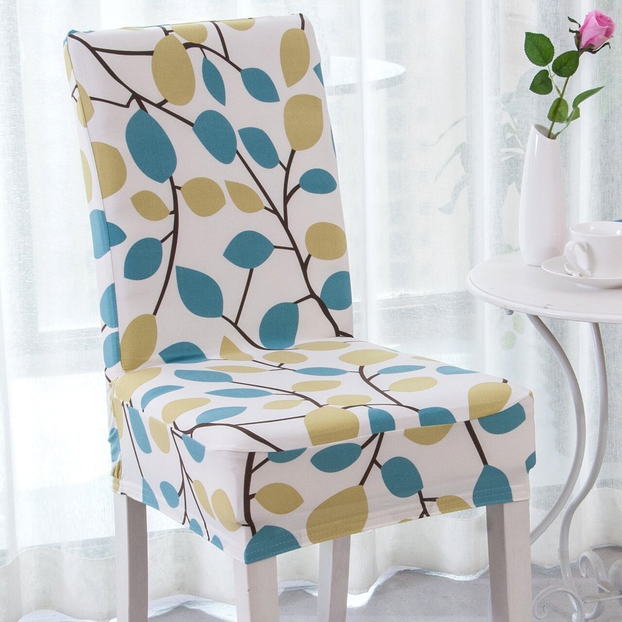 Elegant Polyester and Spandex Stretch Washable Dining Chair