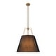 preview thumbnail 76 of 91, Mid Century 4-Light Conical Fabric Shade Lantern Pendant Ambient Light