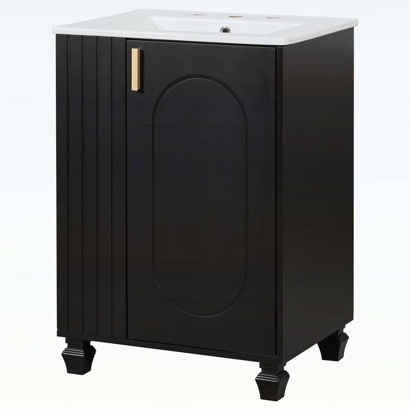Bathroom Vanity with Sink, Cabinet Door Shelf,Side Open Storage,Wood Frame,Soft Closing Door