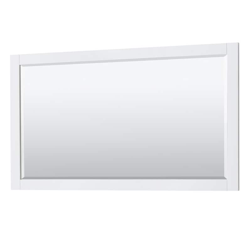Avery 60-inch Double Vanity, Marble Top, Square Sinks, 58-inch Mirror