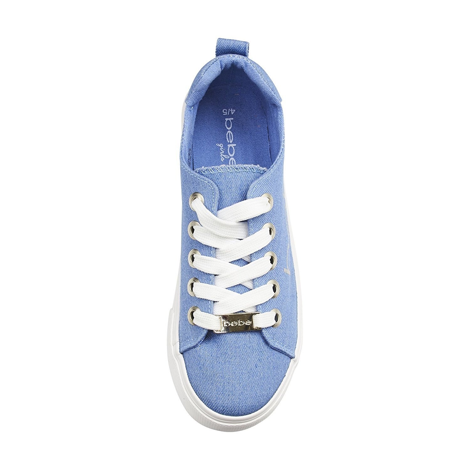 Bebe Girls Big Kid Denim Fashion Sneakers Tie Up Slip On With Laces Overstock Bebe Girls Big Kid Denim Fashion Sneakers Tie Up Slip On With Laces Overstock