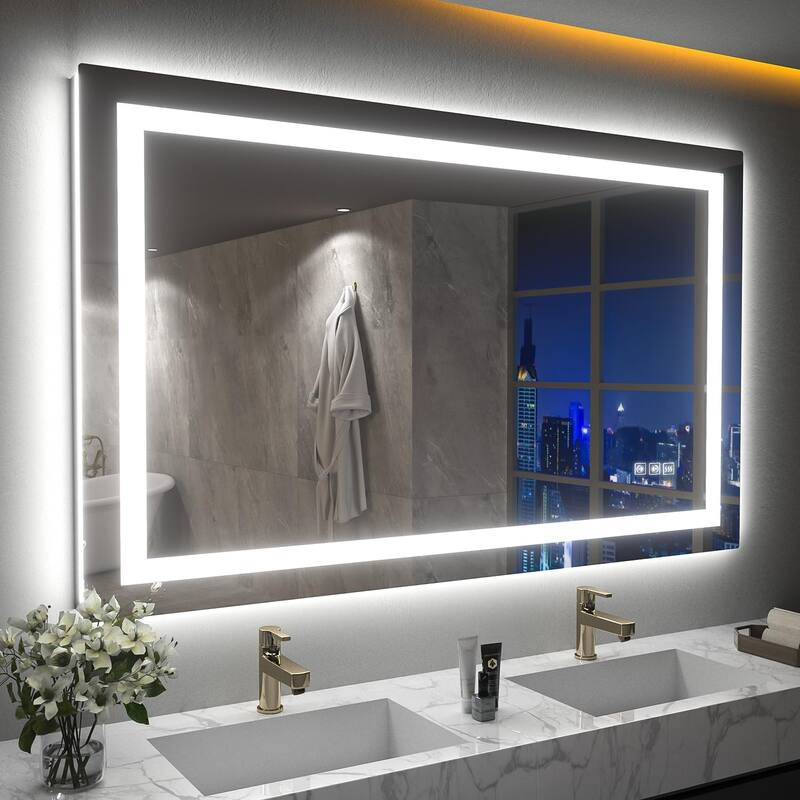 LED Mirror Backlit Front Lighted Bathroom Vanity Mirror - 48"x32"