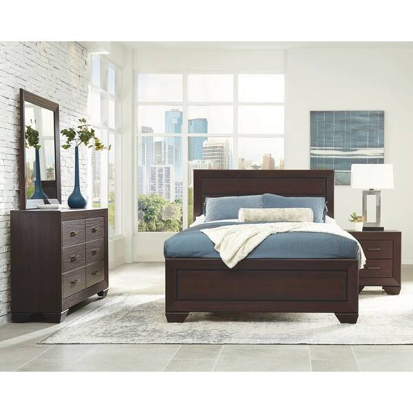 Coaster Furniture Kauffman Washed Taupe 4-piece Bedroom Set