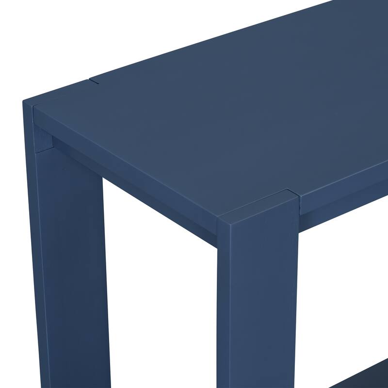 59.8" MDF Console Table with Bottom Shelf and Minimalist Design